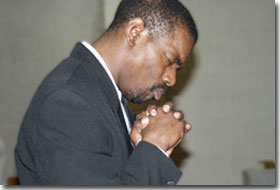 A Christian praying.