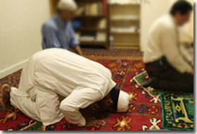 A Muslim praying.